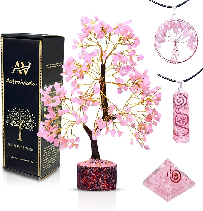 Rose Quartz Crystal Tree, Chakra, Feng Shui, Healing Crystal, Gemstone Tree, Crystal Gifts, Healing Stones, Spiritual Gifts