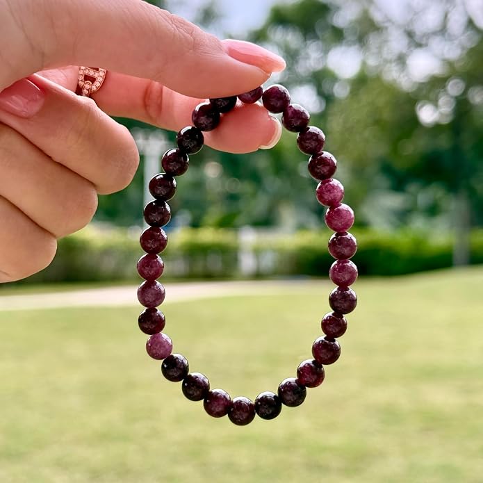 LINGYUAN Feng Shui Wealth and Luck Bracelet with Gold Foil Five Gods Amulet-Red Agate Cinnabar Gemstone Bracelet for Prosperity, Protection & Success, Lucky Charm Gift for Men & Women