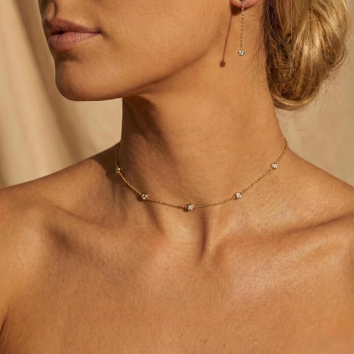 BAYLAY Gold Chain Necklace for Women - 18K Gold Plated Necklace Chain Dainty Gold Necklace for Women Gold Chain Gold Necklace Gold Jewelry Gifts Size 16/18/20/22/24/26 Inch