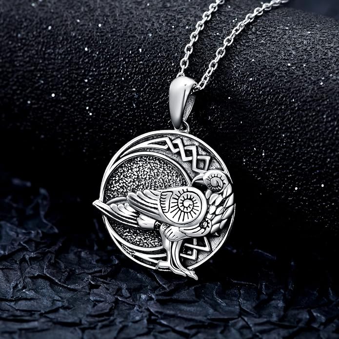 Valknut Viking Necklace 925 Sterling Silver Odin Knot Pendant Necklace Celtic Nordic Pagan Jewelry Gifts for Men Women 18+2"