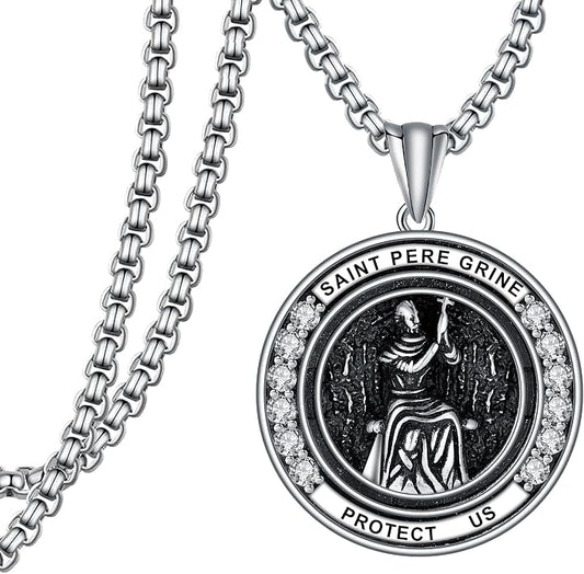 925 Sterling Silver Necklace for Men Women, Birthday Keepsake Jewelry Gifts for Mom Dad Friend