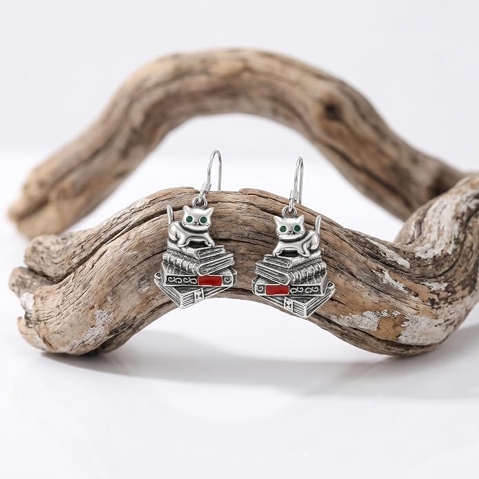 Silver Earrings Women Dangle Filigree/Abalone Shell/Turquoise Cowgirl Earrings Cat/Hummingbird/Chicken/Celtic Knot/Butterfly Jewelry Birthday Gifts for Women