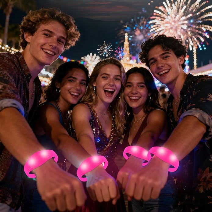 30 Pcs LED Glow Sound Activated Flashing Light Up for New Years Eve Glow in the Dark Party Supplies Christmas Party Favors Birthday Gift Carnival Concerts Night Events