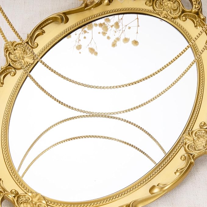 GTVOODX 16.4 Feet 18k Gold Filled Chain Roll Stainless Steel Box Chain Necklace Bulk for DIY Crafts Jewelry Making Supplies with Lobster Clasps and Jump Rings