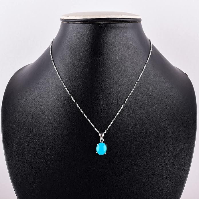 Natural Gemstone Pendant Necklace for Women Handmade Birthstone Healing Crystal Jewelry Chain 20" Stone Birthday Christmas Wedding Gifts for Her