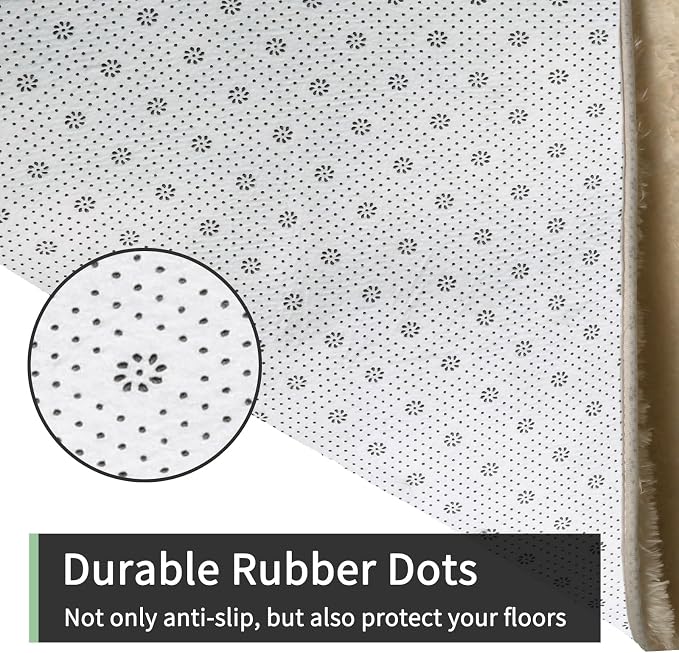 Sour Lemon Area Rugs 9x12 Living Room Bedroom, Large Fluffy Shag Beige | Shaggy Carpet, Soft Plush Furry Bedside Rugs,Anti Slip, Washable Area Modern Rugs Floor Mat for Kids Girls Boys Living Room