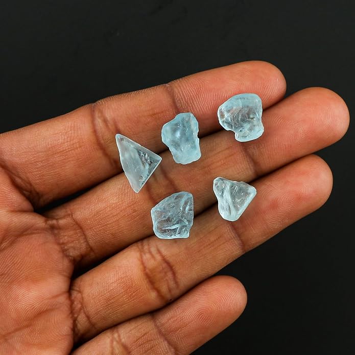 5pcs, Wholesale Raw Natural Gemstones and Crystals, Assorted Rough Stones, Bulk Loose Rock Supplies, DIY Crafts-Jewelry Making, Wire Wrapping, Gem Collection