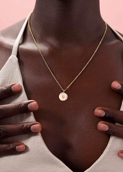 S.Leaf 18K Gold Plated Cubic Zirconia Choker Necklace for Women 925 Sterling Silver Layered Coin Moon Star Heart Circle Crystal Lariat Pendant Necklaces Gifts for Women Trendy