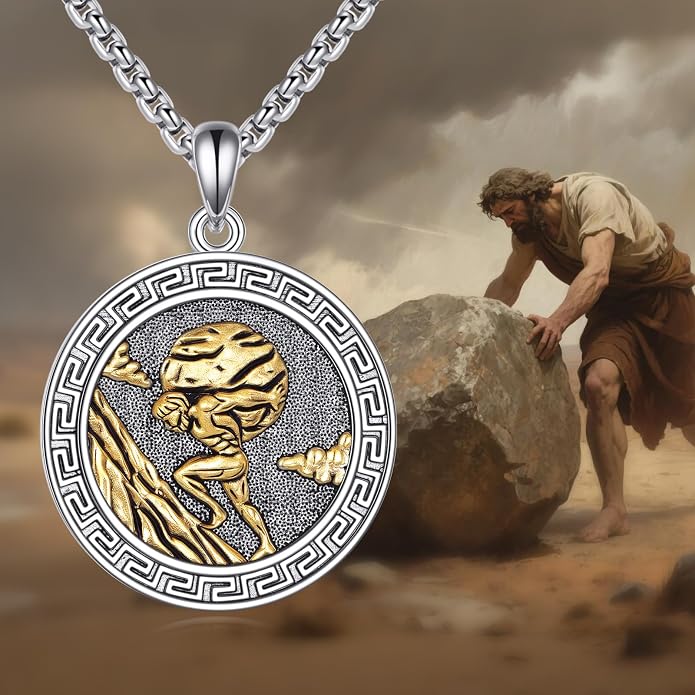 Poseidon/Athena/Apollo/Valhalla/Norse Viking Necklace 925 Sterling Silver Pendant Necklace for Men Greek/Norse Viking Amulet Jewelry Gifts