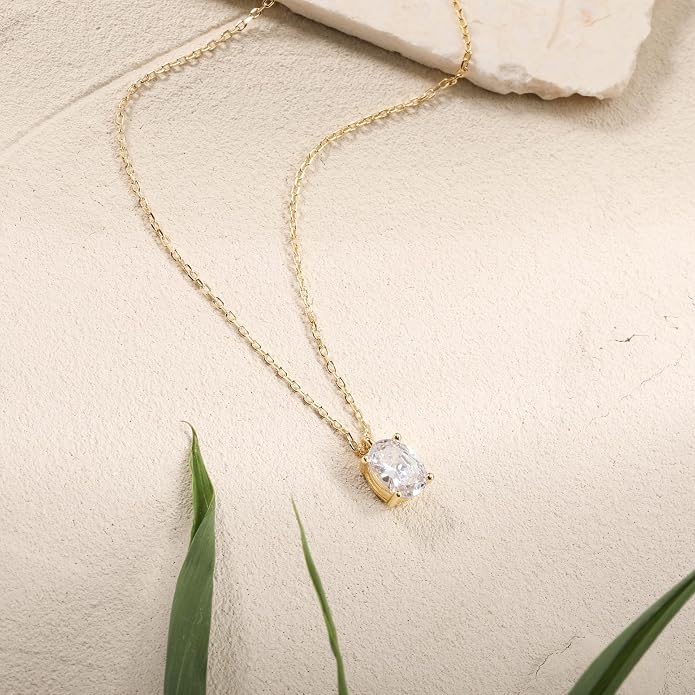 S.Leaf Gold Dainty Pendant Necklaces for Women Sterling Silver Gold Plated Layered Horizontal Vertical Bar Star Starburst Moon Cubic Zirconia Lariat Necklace for Women Trendy Gifts