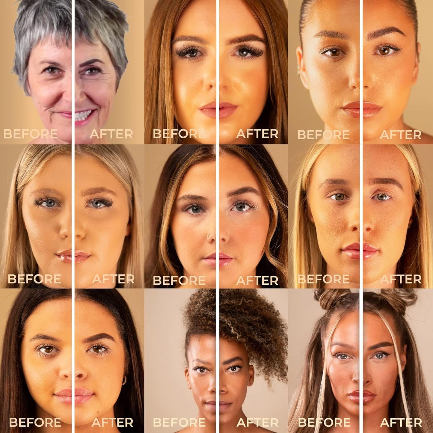 LUX Duo Stencil Eyebrow Kit - The Ultimate Brow Stencil Kit with Duo Brow Powder, Highlighter Powder, Stencil Shapes, Eyebrow Tools & Mirror - Eyebrow Stencil Kit Makeup - Dark Brown/Choco