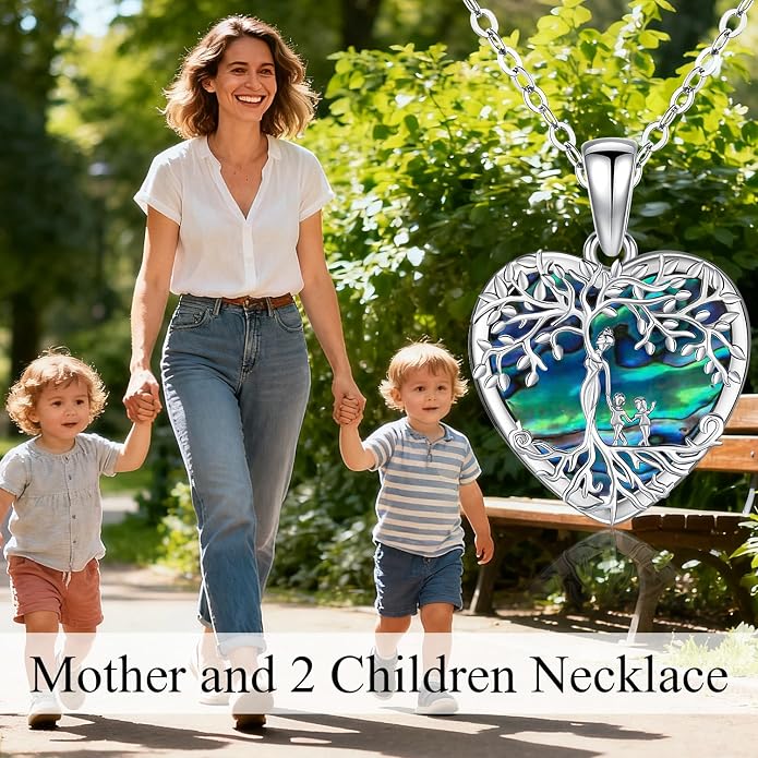 Odinstone Tree of Life Necklace, Sterling Silver Pendant for Women Family Tree Necklaces Jewelry for Mom/Wife/Grandma(With Fine Gift Box)