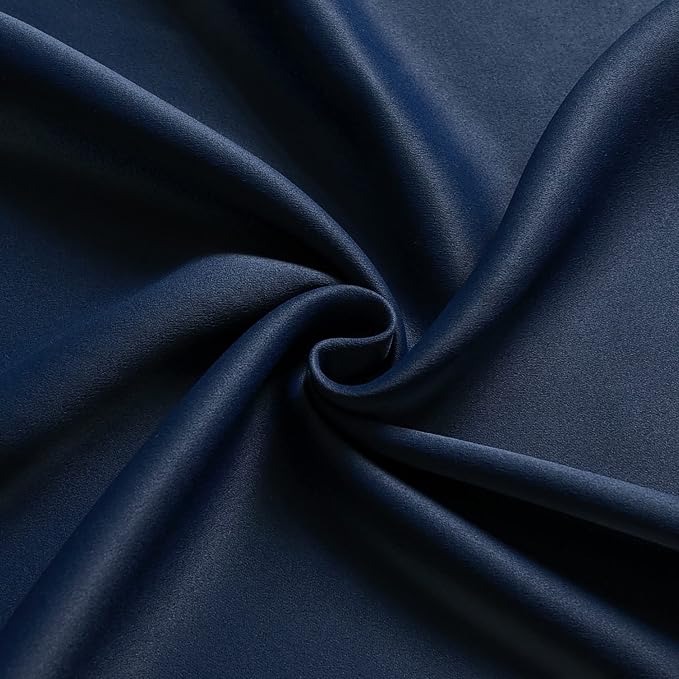 KOUFALL Navy Blue Extra Wide 100% Total Full Blackout Curtains for Kids Bedroom,2 Panels Set 60 Inch Wide Thermal Winter Curtains Insulated Sliding Glass Patio Door.60 Width by 84 Inches Long