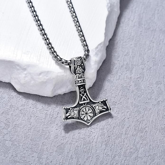 Viking Necklace for Men 925 Sterling Silver Viking Norse Pagan Jewelry Gifts for Women