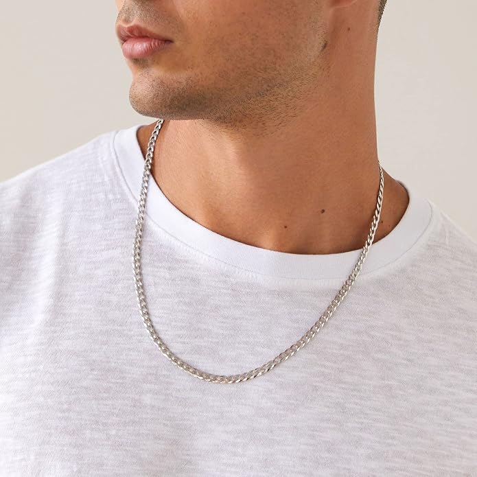 PAVOI 22K Gold Plated Chain Necklace For Women | Italian Solid 925 Sterling Silver Necklace for Men | Cuban Link, Rope, Snake & Rope Diamond-Cut Herringbone | Trendy Unisex Jewelry
