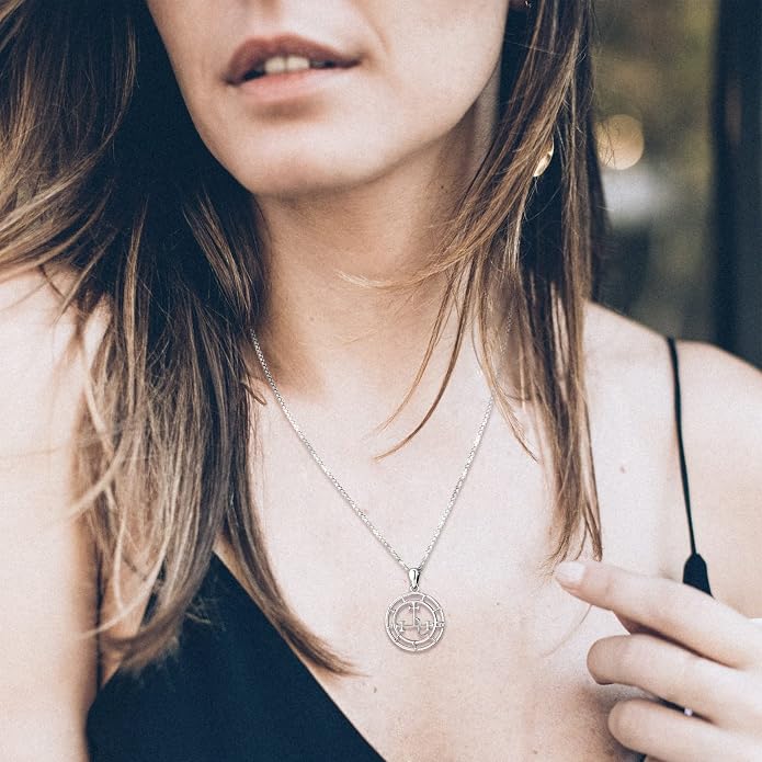 Witchy Jewelry for Women Men Nudo De Bruja Plata 925 Original Witches Knot Necklace Tetragrammaton Hecate Necklace Lilith Necklace Pentagram Necklace Cat Necklace Triple Moon Goddess Pendant Necklace