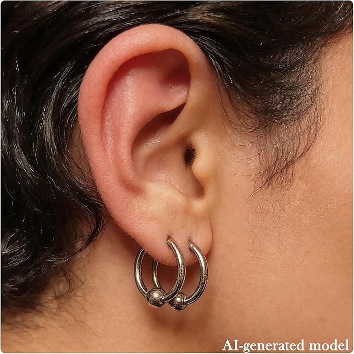 20G-2G ASTM F136 Titanium Septum Rings Nose Ring Hoops Circular Barbell Helix Snug Tragus Rook Daith Cartilage Earring Sneke Bites Lip Ring Hoop Smiley Piercing Jewelry for Women Men 6mm-19mm