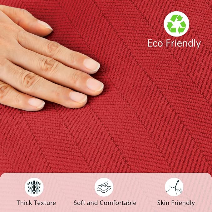 ZWJD Red Pillow Covers 22x22 Set of 2 Chenille Throw Red Pillows Cushion Covers with Elegant Design Soft and Luxurious Decorative Pillows for Couch, Bed, and Home Decor