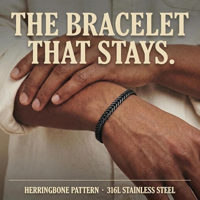 Galis Chain Bracelets For Men - Premium Stainless Steel, Silver, Gold Plated Non Tarnish - Mens Jewelry, Fathers Day Gift