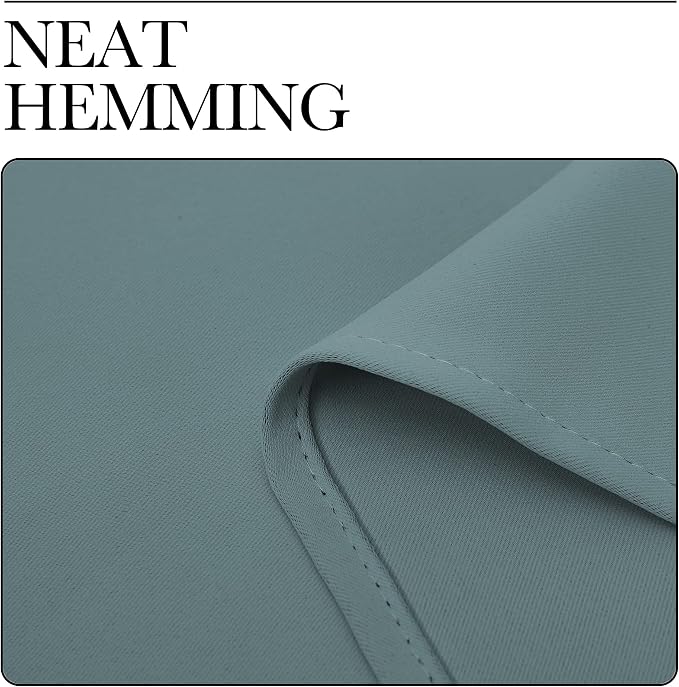NICETOWN Modern Blackout Curtains Noise Reducing, Greyish Blue, 2 Panels, W42 x L78 -Inch, Thermal Insulated and Privacy Room Darkening Drape Panels for Boy's Guest Room Door Small Short Window