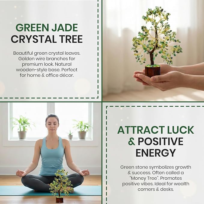Green Jade Crystal Tree, Chakra Tree, Tree of Life, Chakra Tree, Feng Shui Tree, Healing Crystal, Gemstone Tree, Crystal Gifts, Healing Stones, Spiritual Gifts
