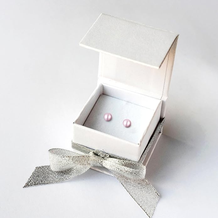 Pearl Screw Back Stud Earrings for Baby, Toddler, Girls | Hypoallergenic 925 Sterling Silver Screwback Safety Earrings | Simulated Pearl Studs for Sensitive Ears | Keepsake Gift for Birthdays Holidays Special Occasions