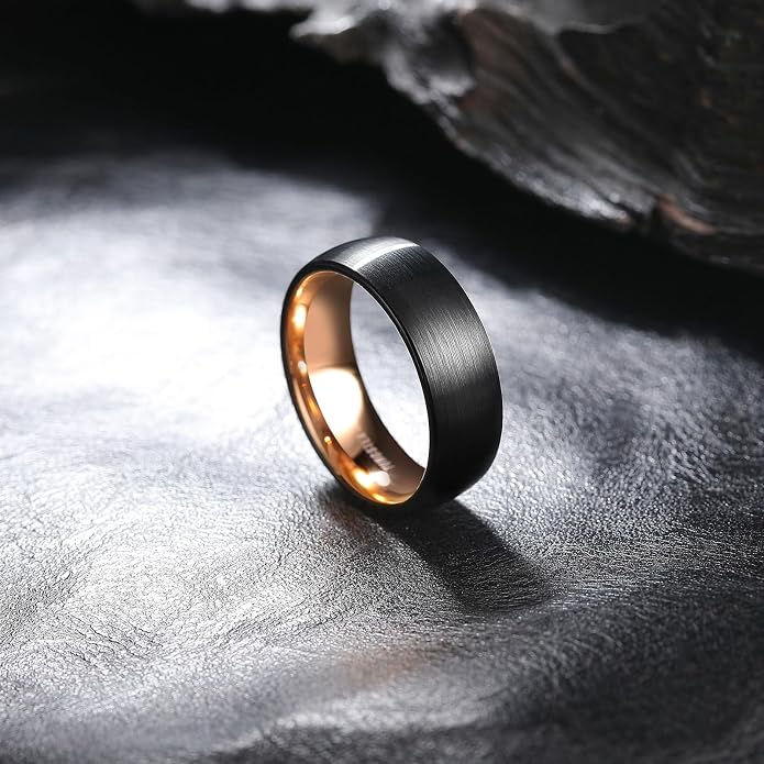 King Will Wedding Band for Men Women, 2/4/6/7/8mm Domed Matte Brushed Tungsten Carbide Rings, Solid/Dual Color Engagement Rings, Comfort Fit