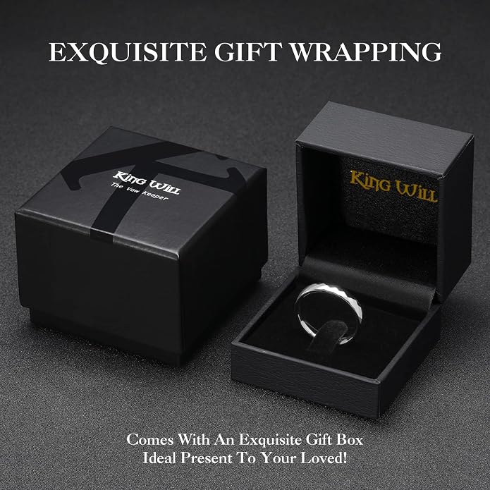 King Will Tungsten Carbide Wedding Ring for Men Women Promise Ring for Couple 2mm/4mm/6mm Black/Silver/Gold/Rose Gold Multi-faceted Shining Luster High Polished Wedding Band Comfort Fit