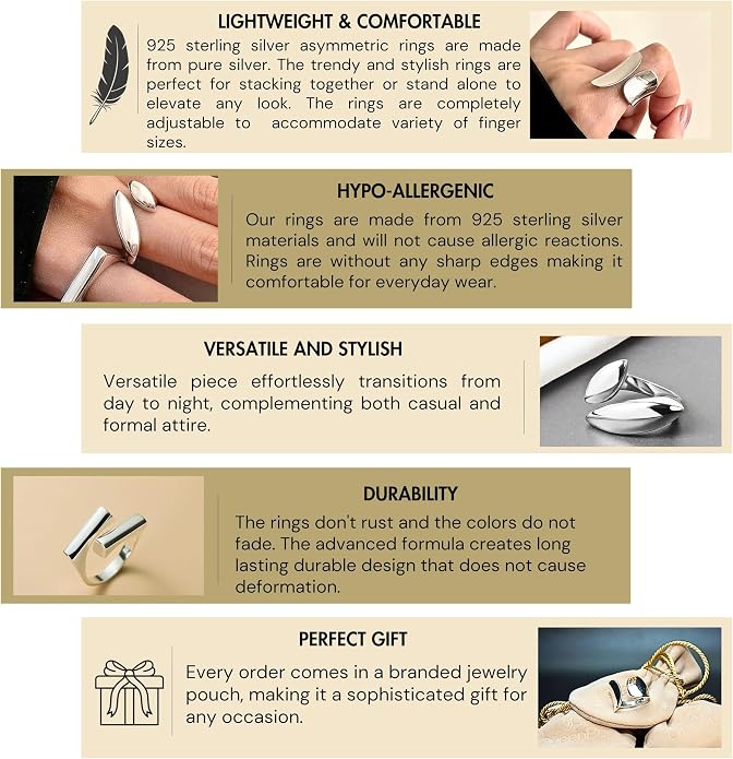 QueenBee Chunky Dome Adjustable Ring for Women, Bold Statement Open Ring, Minimalist Wide Dome Ring, Gold or Silver Plated Fashion Jewelry Gift for Women