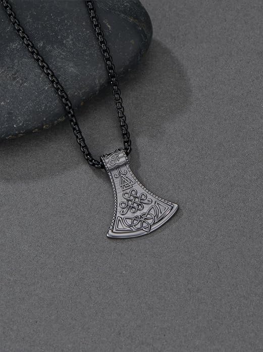 Norse Viking Thor Hammer Necklace 925 Sterling Silver Nordic Mjolnir Necklace Viking Talisman Jewelry Gift for Men