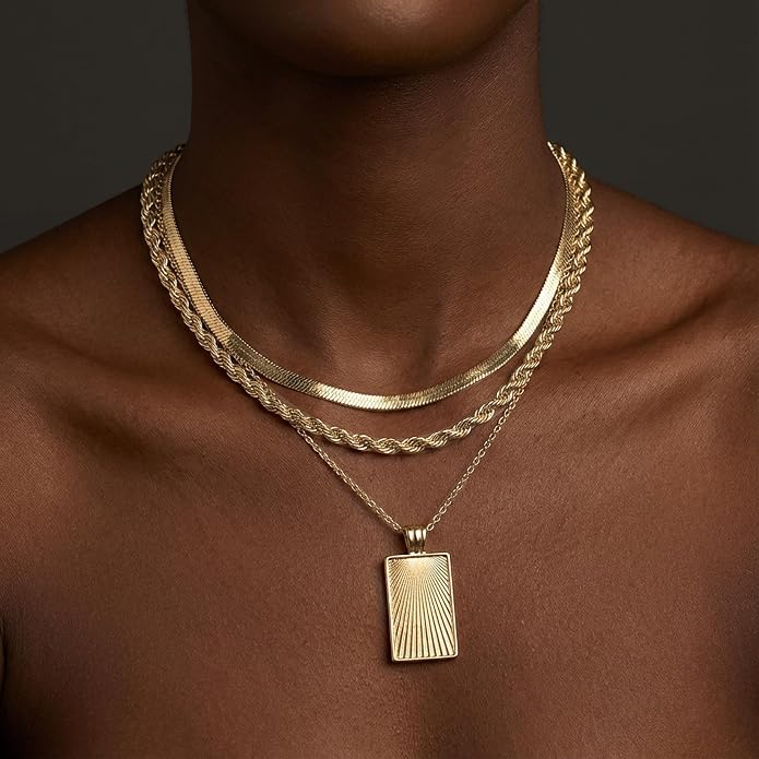 Unisex Celestial Gold Pendant Necklaces, Sun/Moon/Star/Angle Celestial Elements Unisex Choker Gold Lover Chains for Men and Women Jewelry