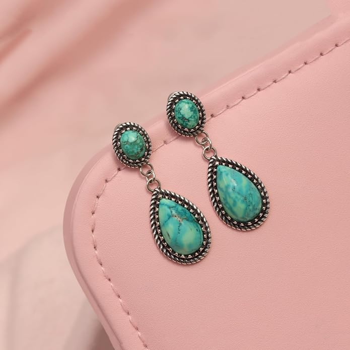 LeCalla 925 Sterling Silver Dangle Stud Earrings for Women | Hypoallergenic Teardrop Statement Dangle Drop Stud Earring for Women