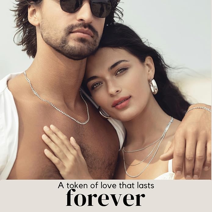 KISPER Solid 925 Sterling Silver Chain Necklace for Women Thin & Secure - Italian 1.6mm Diamond Cut Cable Link with Lobster Clasp - Made in Italy (16-30 Inch)