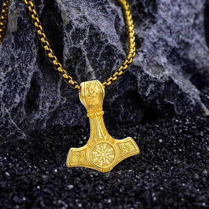 Viking Necklace for Men 925 Sterling Silver Nordic Viking Necklace Viking Amulet Jewelry Gifts for Men Women