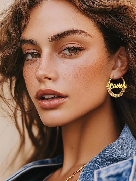 PROSTEEL 30/40/60/80/100mm Chunky Hoop Earrings For Women Gold Plated/Black Stainless Steel Hoops Earrings Statement Jewelry