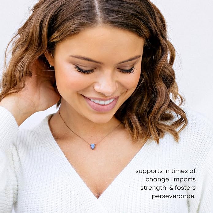 SOULKU Luxe Inspirational Necklace, Empowerment Jewelry, Handcrafted Necklace For Women, Gift For Mom, 2" Extender With Lobster Clasp, 16" Nylon Cord