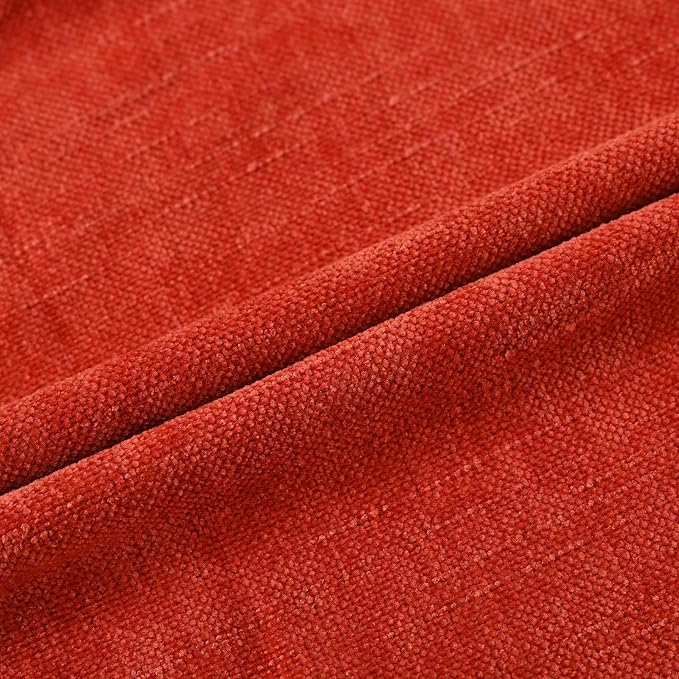 Set of 4 Soft Textured Decorative Throw Pillow Covers 16x16 Inch Cozy Farmhouse Cushion Cover Square Accent Pillow Cases for Bed Couch Sofa Living Room, Red