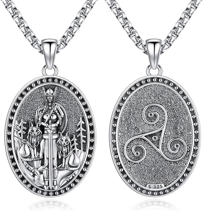 Eusense Viking Jewelry for Men Women Sterling Silver 925 Mjolnir Thors Hammer Pendant Celtic Cross Necklace Wolf Odin Raven Freya Goddess Norse Pagan Compass Vegvisir Yggdrasil Nordic Viking Necklaces Gifts