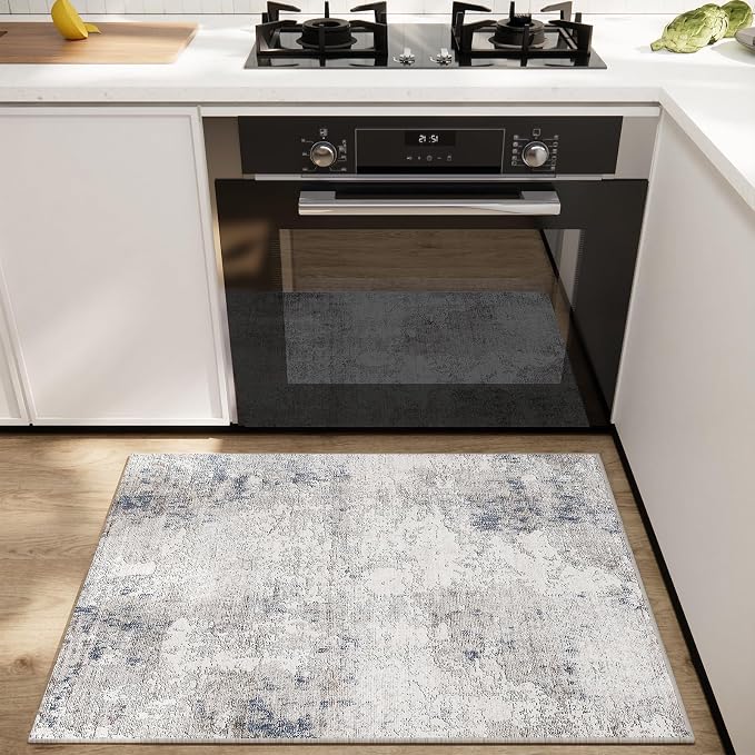2x3 Washable Small Rugs for Entryway: Area Rug Non Slip Door Mat Indoor Entrance Soft Low Pile Throw Rugs for Inside Front Door Floor Bedroom Bedside Kitchen Nursery Kids Room Entry Home Office