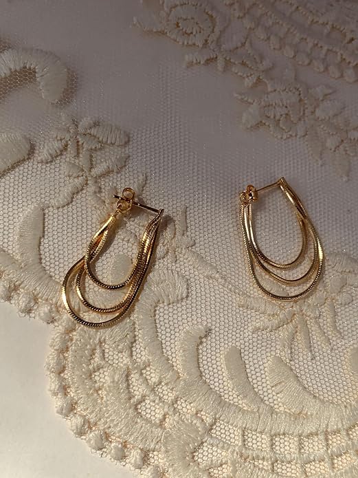 Tassel Earrings for Women Gold Plated Silver Chain Earrings Dainty Minimalist Dangle Drop Studs