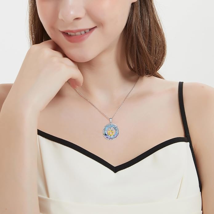Tree of Life Thor Hammer Pendant Necklace for Women Sterling Silver S925 Jewelry for Women US1