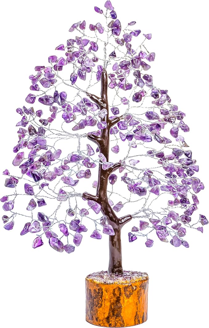 Crocon® Amethyst Crystal Tree of Life Birthday Gifts for Women Men, Friends, Healing Crystals Tree of Life Sister Gift for Her, Home Decor, Gift for Mom, House Warming Gift New Home Unique Gifts Idea