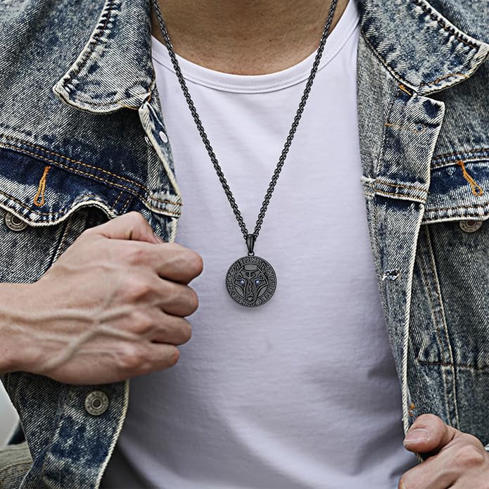 Viking Necklace for Men 925 Sterling Silver Viking Norse Pagan Jewelry Gifts for Women