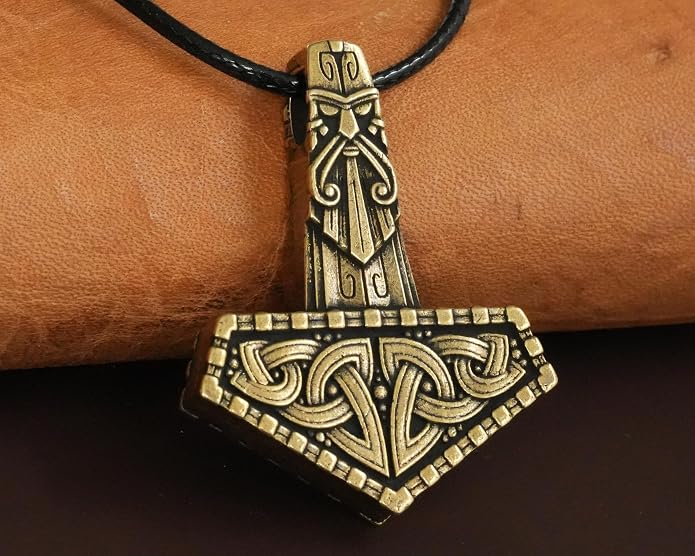 Baldur Jewelry - Thors Hammer Necklace Pendant Mjölnir - Viking Norse Thor Hammer Pendant Viking Jewelry - Thor Necklace - Thor Gifts for Men - Viking Necklace for Men