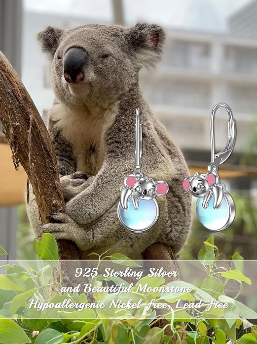 Dorunmo Moonstone Dangle Drop Earrings s925 Sterling Silver Leverback Earrings Filigree Moonstone Jewelry Birthday Gifts for Women