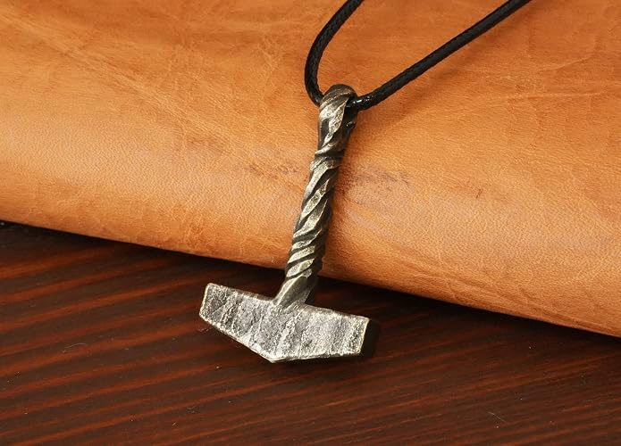 Baldur Jewelry - Thors Hammer Necklace Pendant Mjölnir - Viking Norse Thor Hammer Pendant Viking Jewelry - Thor Necklace - Thor Gifts for Men - Viking Necklace for Men