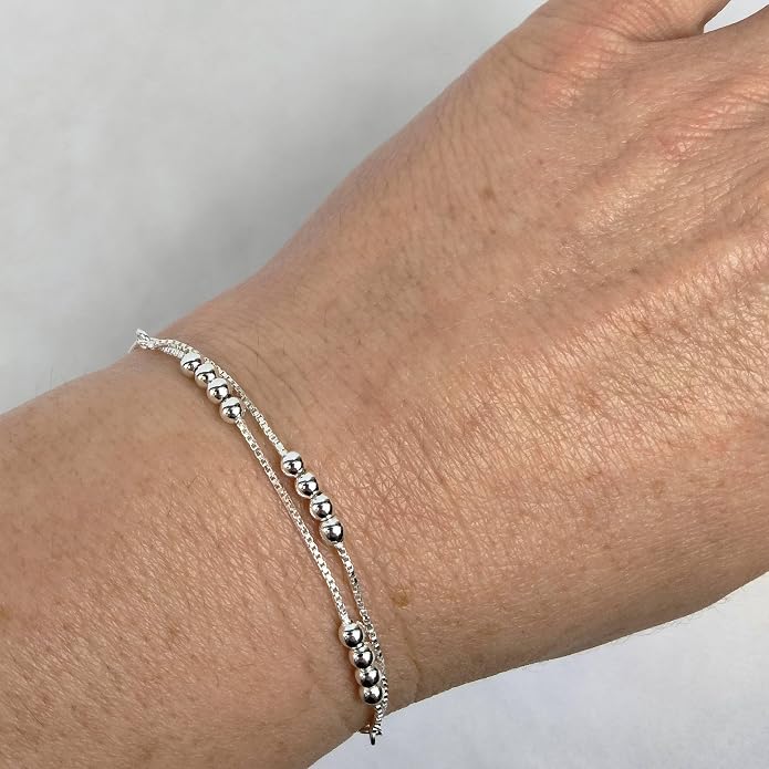 FashionJunkie4Life Sterling Silver and Stainless Steel Chain Link Charm Bracelets