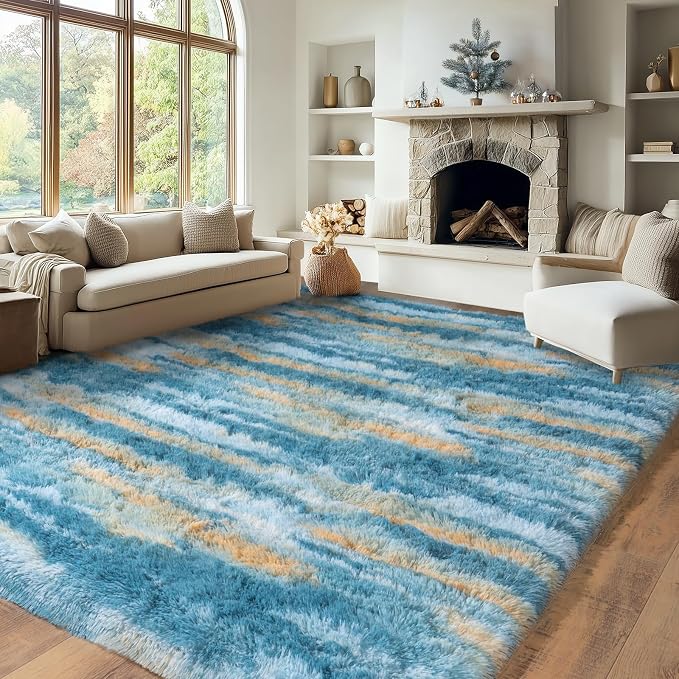 Pink Rugs for Bedroom Girls, 4x5.9 Shag Carpet for Living Room | Shaggy Shag Carpet, Soft and Comfy, Non Slip Big Fuzzy Carpet for Bedroom Nursery Kids Girls Boys Room Dorm Home Decor