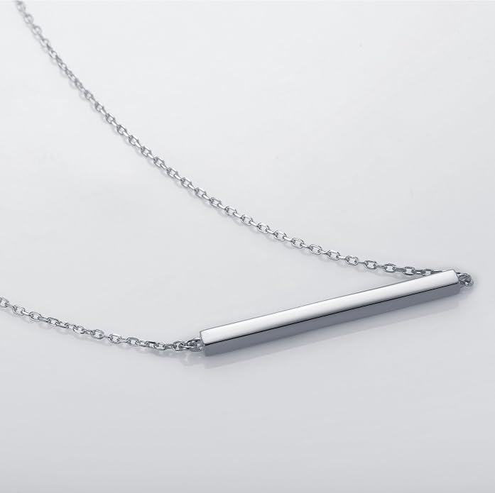 S.Leaf Gold Dainty Pendant Necklaces for Women Sterling Silver Gold Plated Layered Horizontal Vertical Bar Star Starburst Moon Cubic Zirconia Lariat Necklace for Women Trendy Gifts