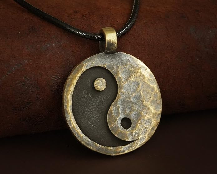 Yin Yang Necklace For Men Ancient Looking High Quality Pendant Jewelry - Yin Yang Gifts - Viking Jewelry for Men